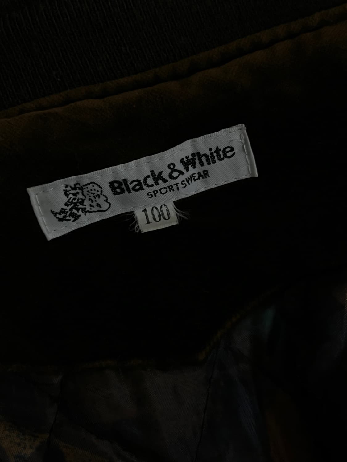 Black&white 브라운 벨벳 누빔 점퍼 상품이미지4