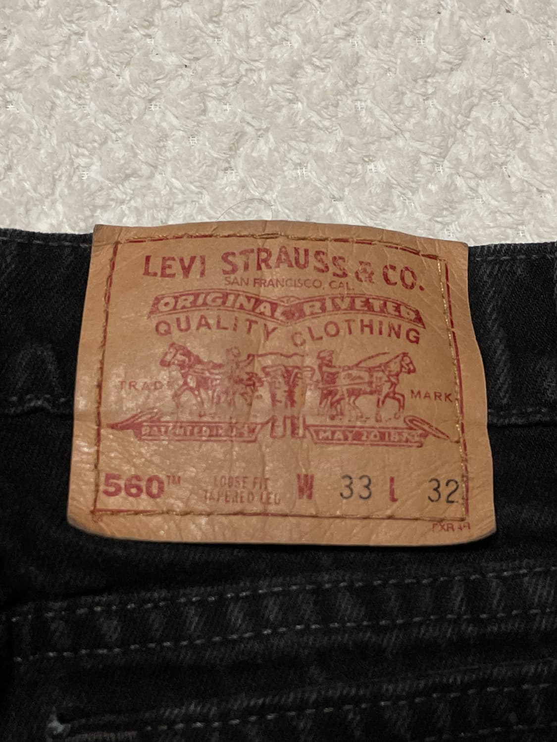 [33X32] 리바이스 90's USA 560 흑청 데님 팬츠(클리닝O) 상품이미지7