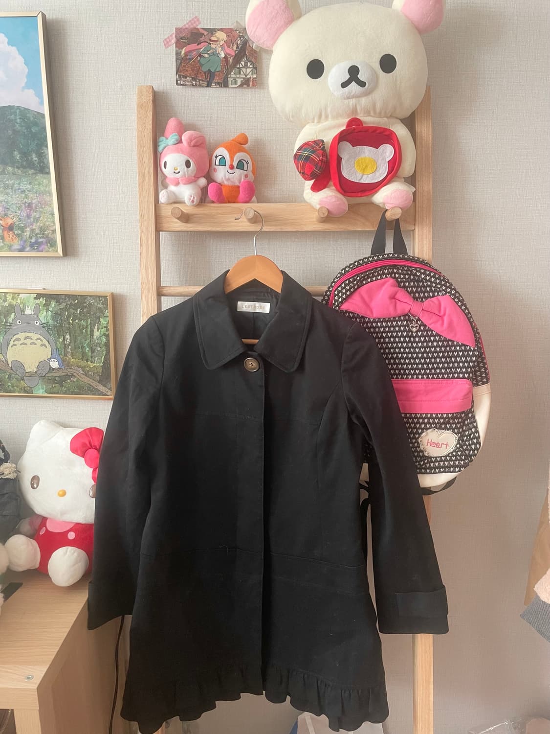 모리걸 빈티지 레스트로즈 코튼 블랙 자켓 🖤🌹 상품이미지1