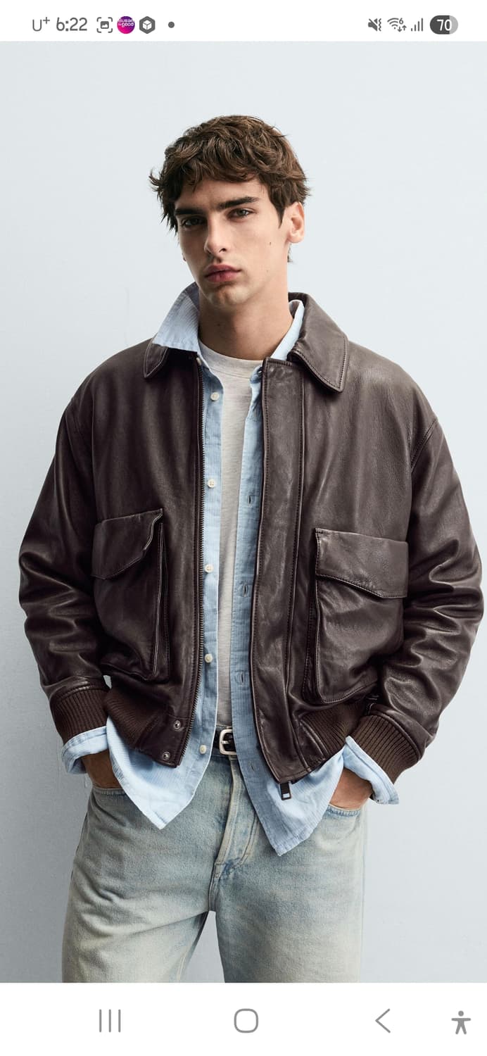 자라 양가죽 포켓자켓 상품이미지2