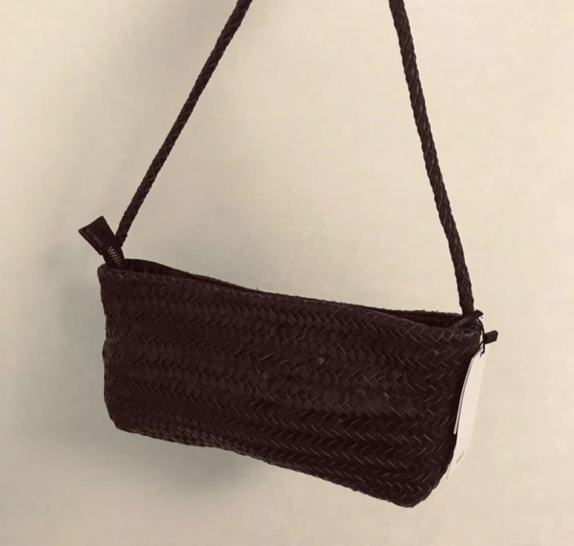 망고 소리얼 소가죽 브라운 뱀부 백 상품이미지1