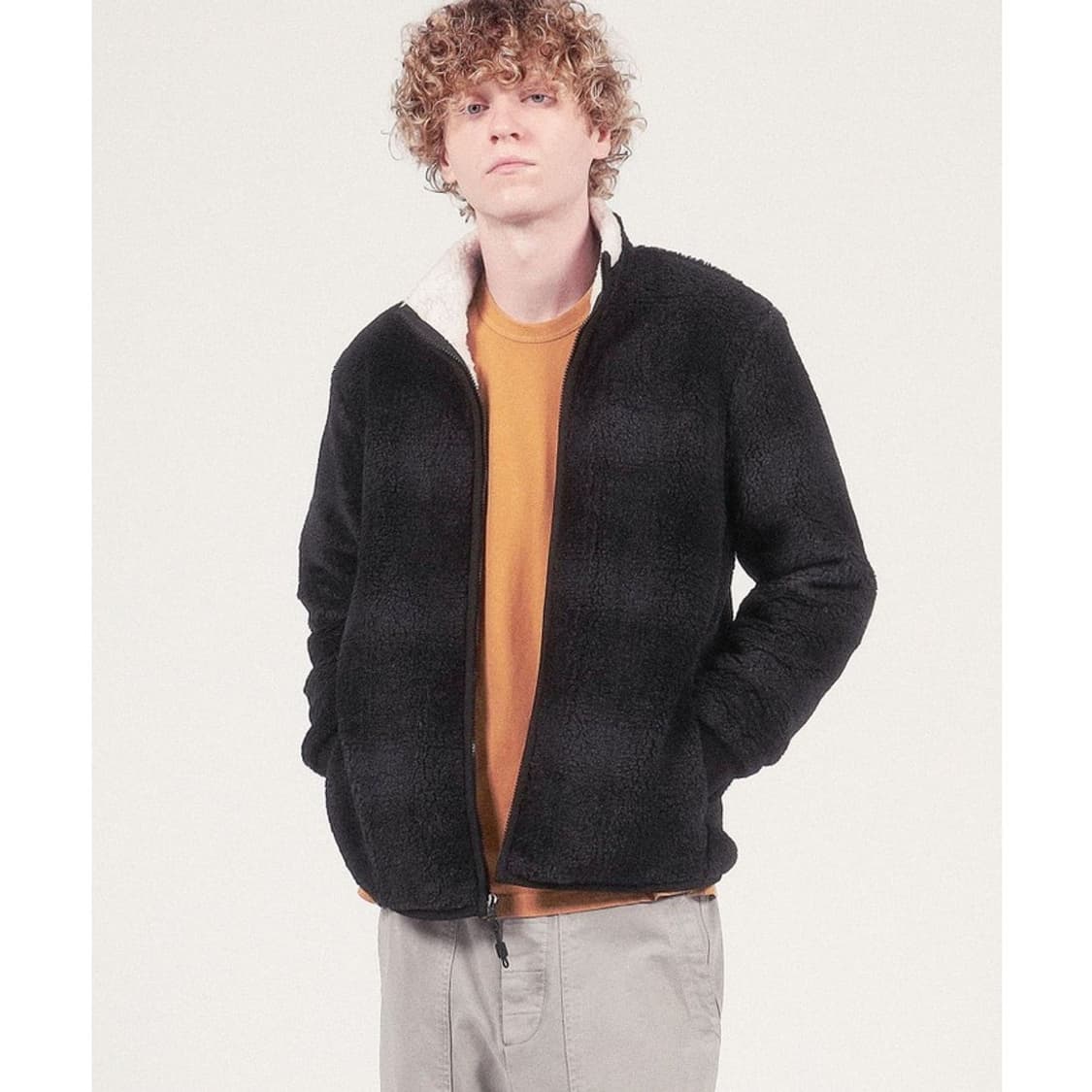 (정품/새상품) 제임스펄스 요세미티 남성 카본 블랙 체크 보아 자켓 상품이미지4