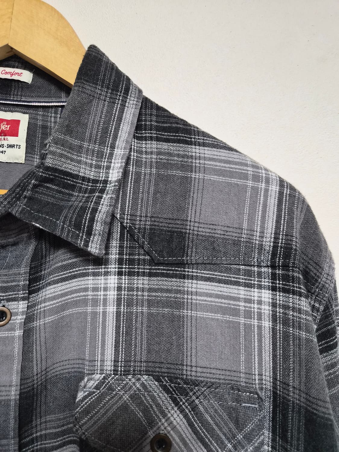 랭글러Wrangler 체크 웨스턴 셔츠 XL사이즈 - S337 상품이미지3