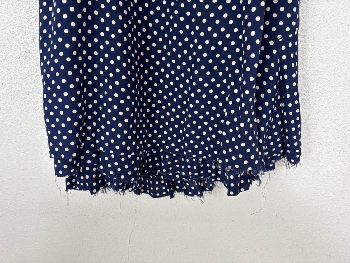 트리콧 꼼데가르송 네이비 도트 랩 스커트 상품이미지2