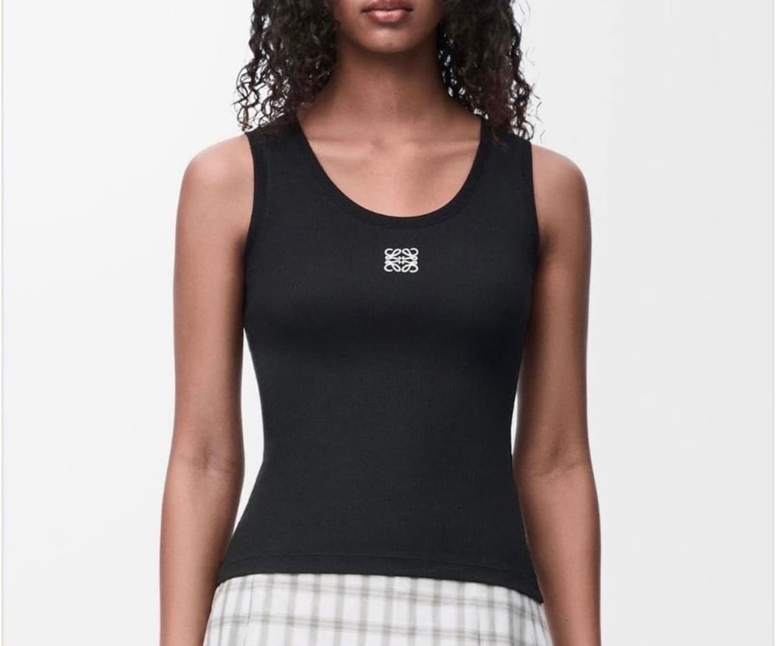 로에베 아나그램블랙 리브드 탱크탑  상품이미지1