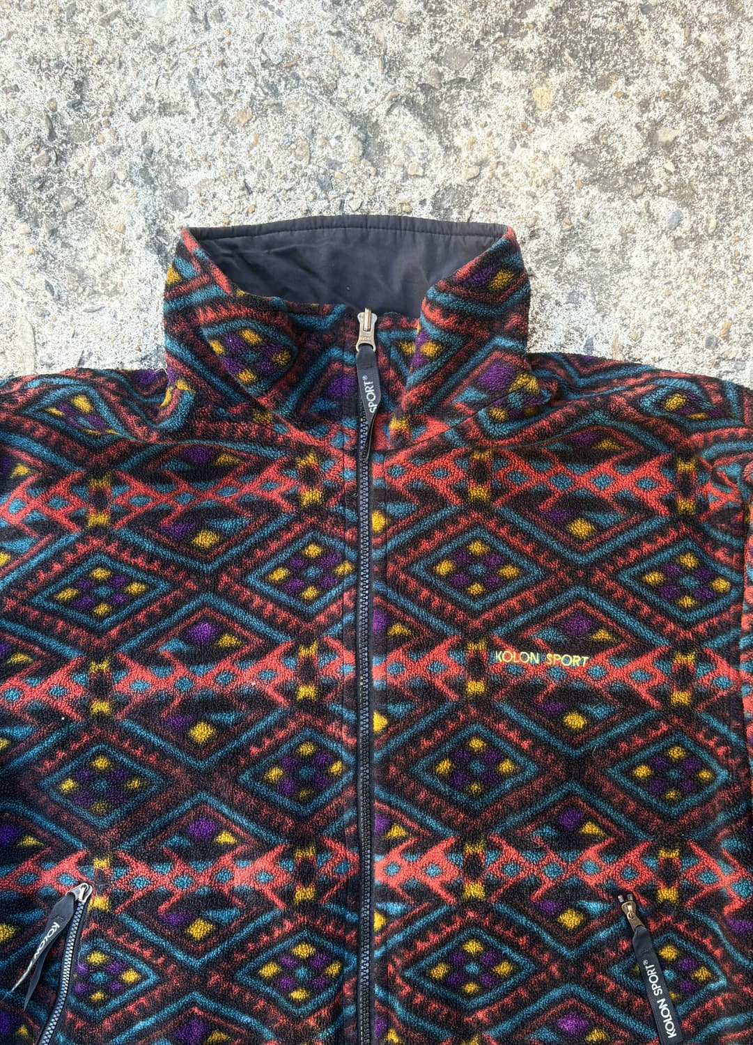 90s 코오롱 스포츠 플리스 러버시블 자켓 상품이미지3