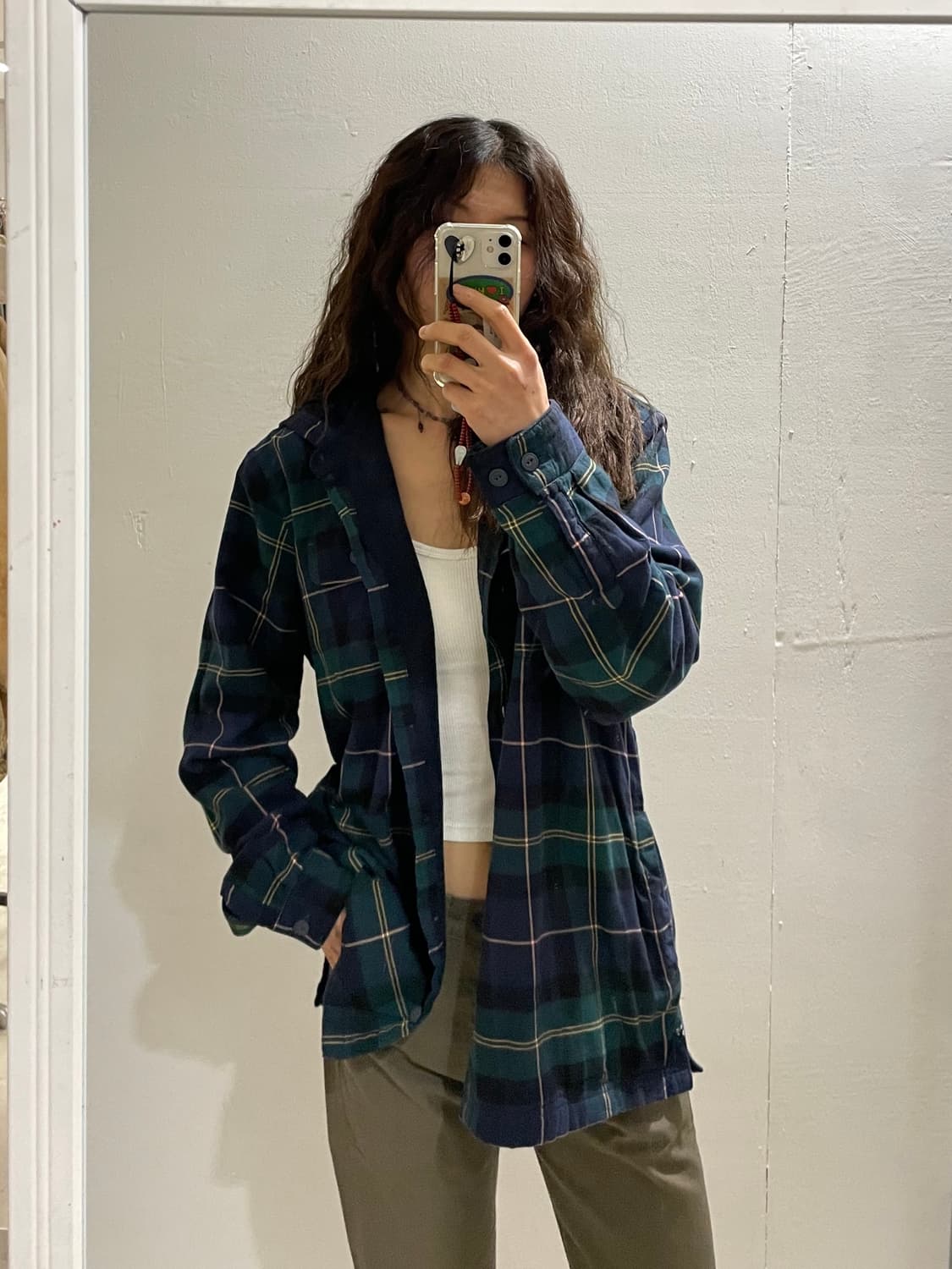 엘엘빈 블랙와치 후드 셔츠자켓 상품이미지3