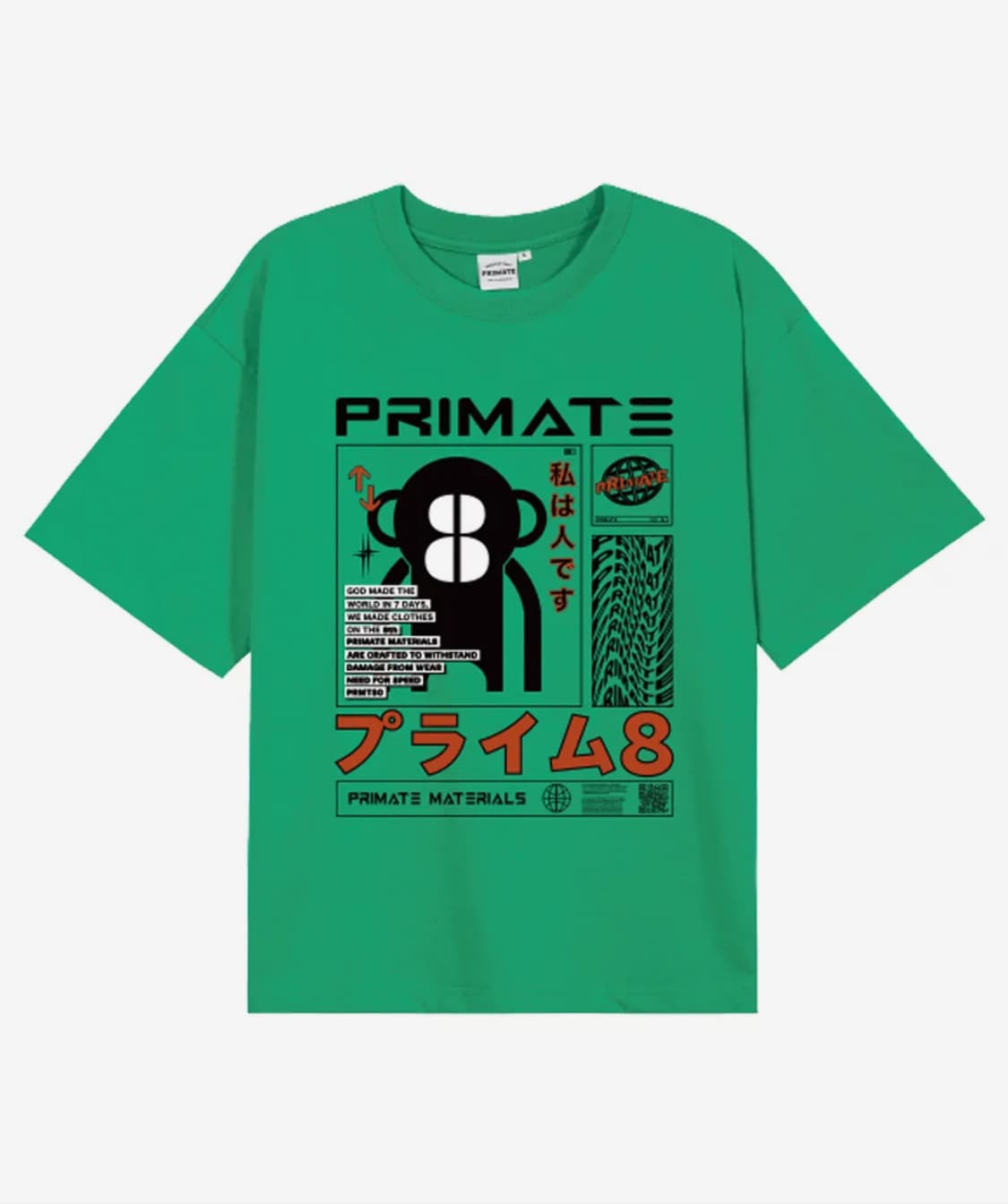 (택포)프라임에이트 오버핏 반팔티셔츠 상품이미지1