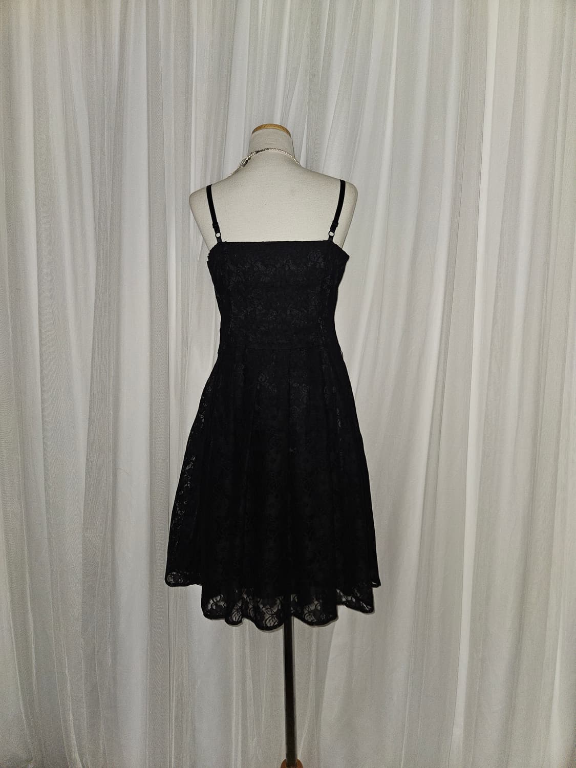 mamma 빈티지 자카드 블랙 레이스 공겜여주 드레스 상품이미지3