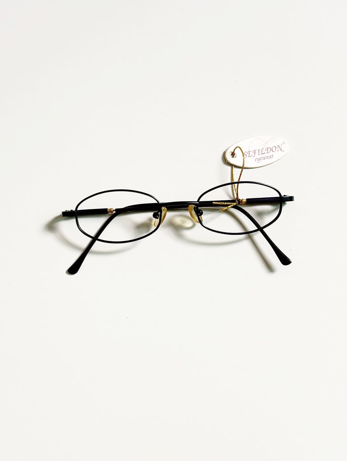 SEFILDON 네이비 슬림 오벌 메탈 스퀘어 빈티지 안경 상품이미지2