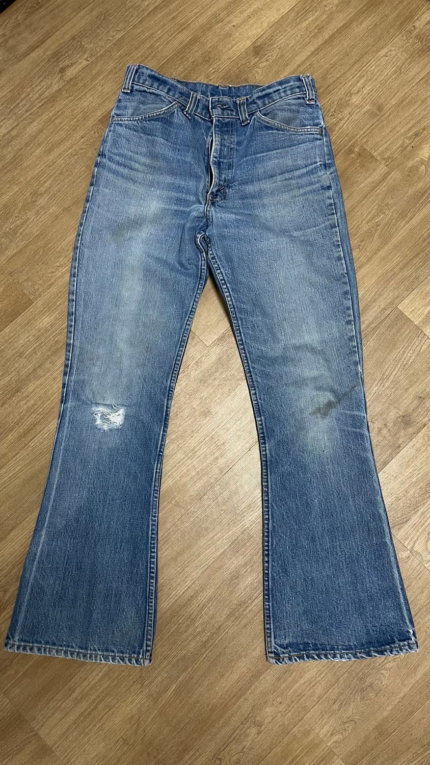 80년대 빈티지 리바이스 646 벨바텀 플레어 부츠컷 진 데님 오렌지 탭 상품이미지1