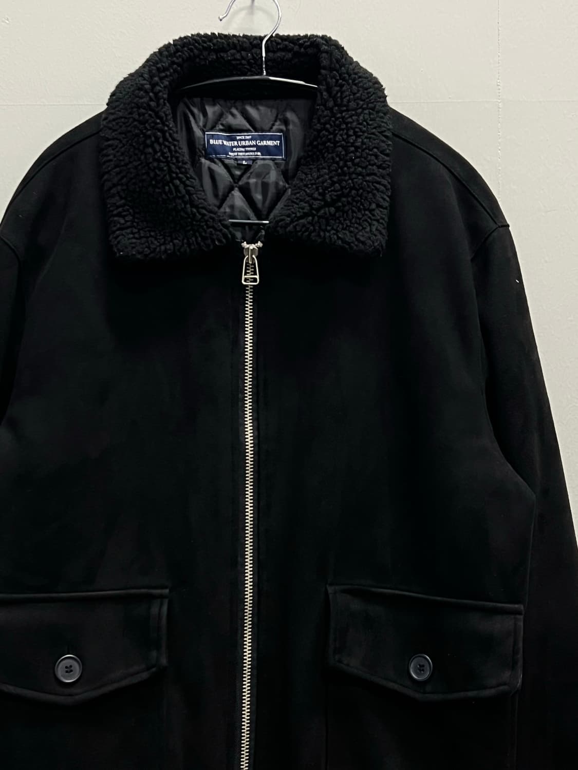 (L) 블루워터 어반가먼츠 양털카라 G-1 자켓 블랙 상품이미지3