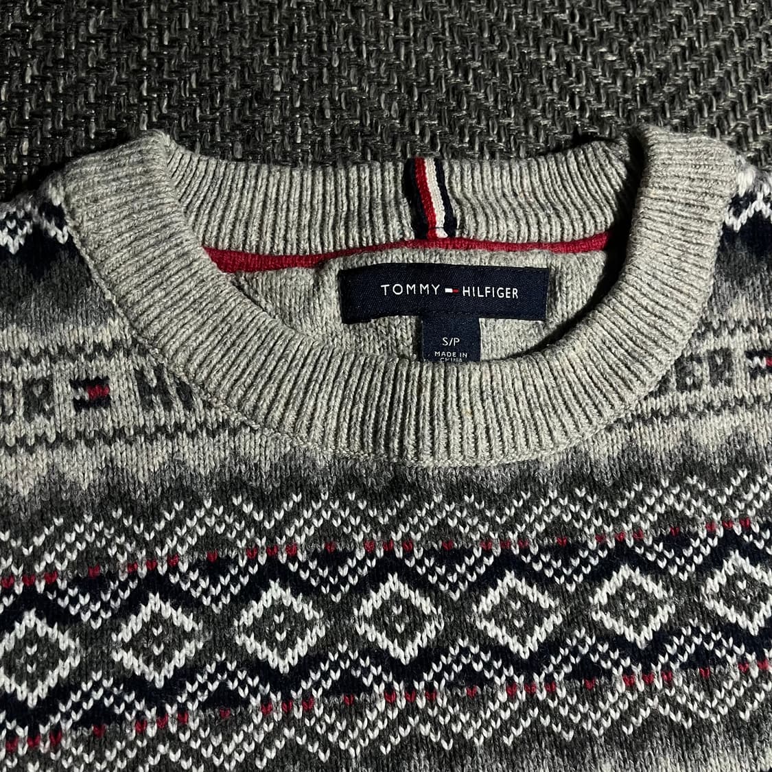 [S] TOMMY HILFIGER 타미힐피거 울 코튼 패턴 니트 상품이미지4