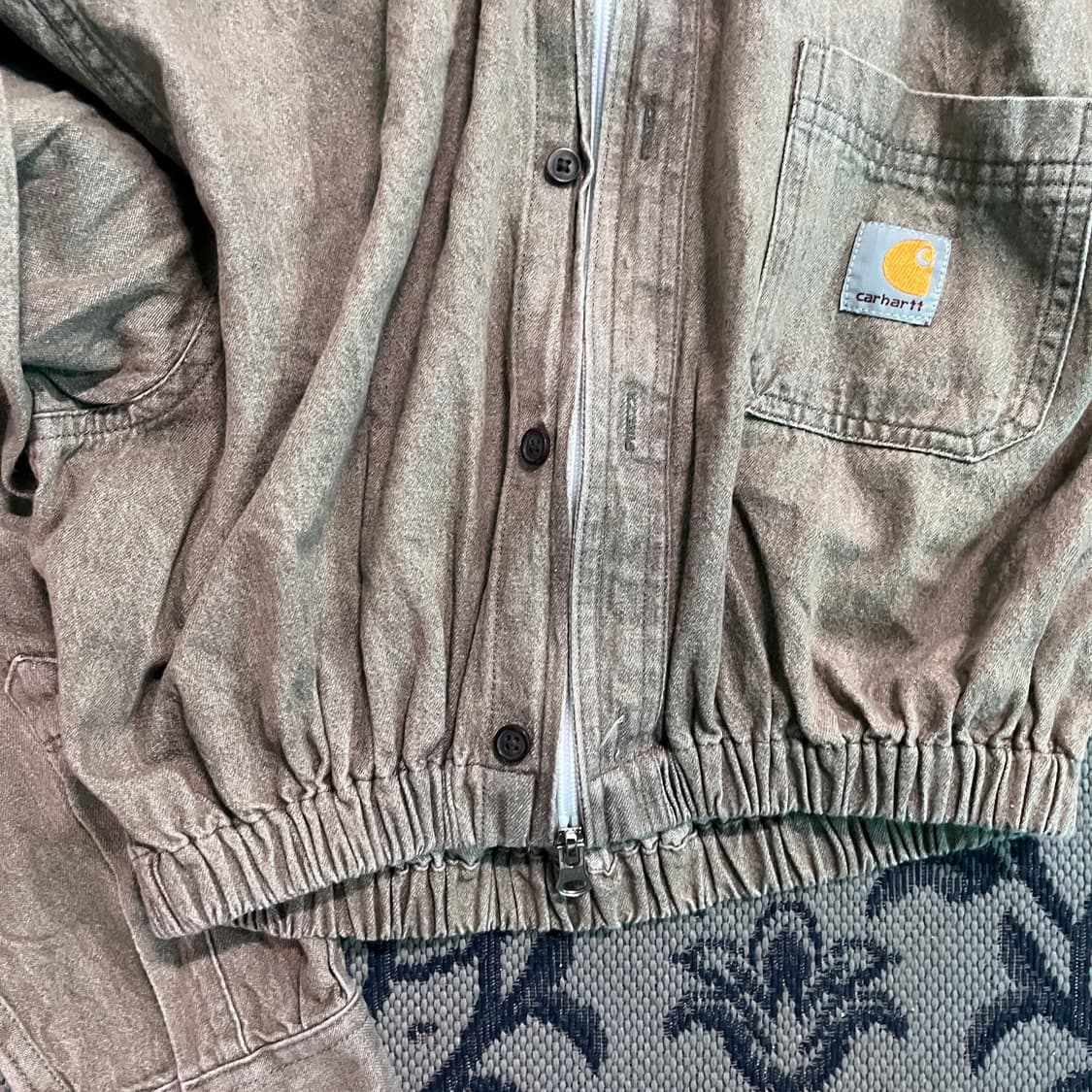 L 칼하트 크롭 리메이크 셔츠 자켓/W2725 상품이미지4