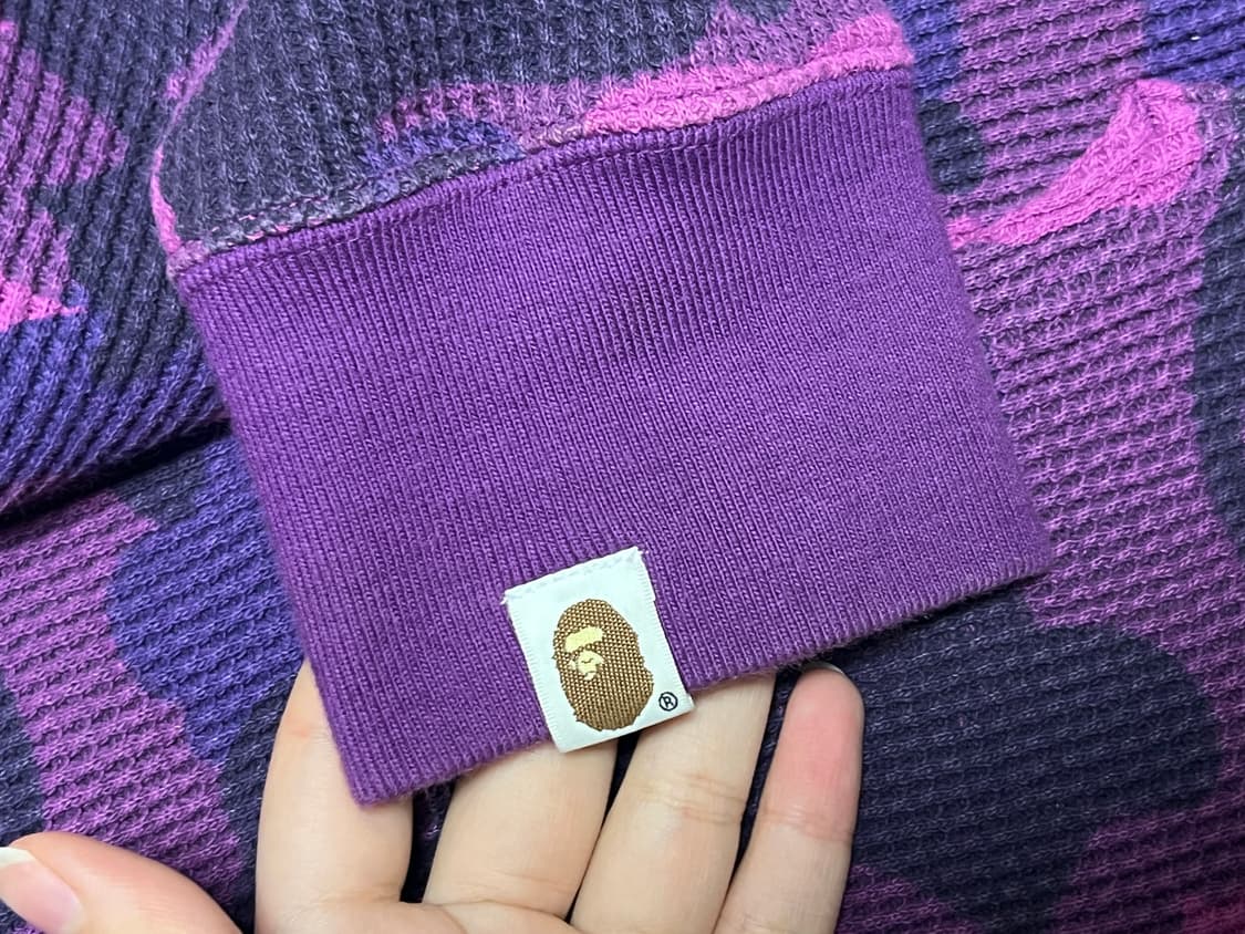 베이프 퍼플 카모 후드 집업 상품이미지3