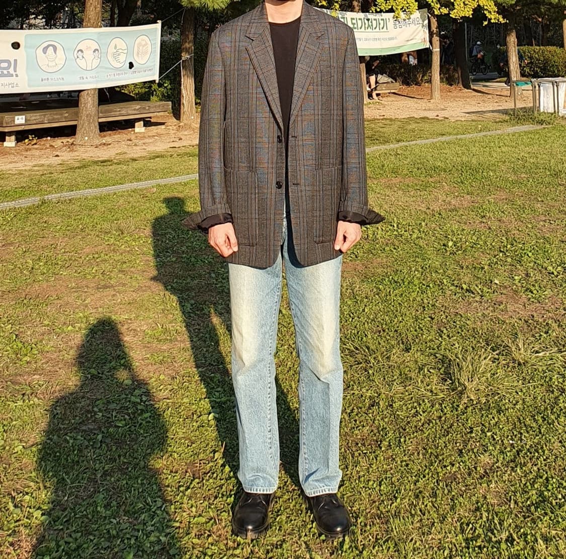 솔리드옴므 체크 셋업 수트(상의 100, 하의 30) 상품이미지7