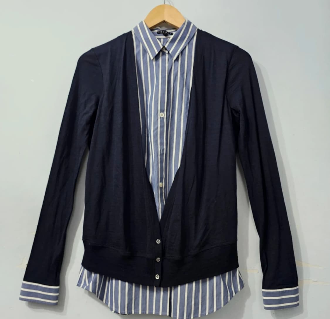 띠어리 네이비 스트라이프 레이어드 가디건 ~55 상품이미지1