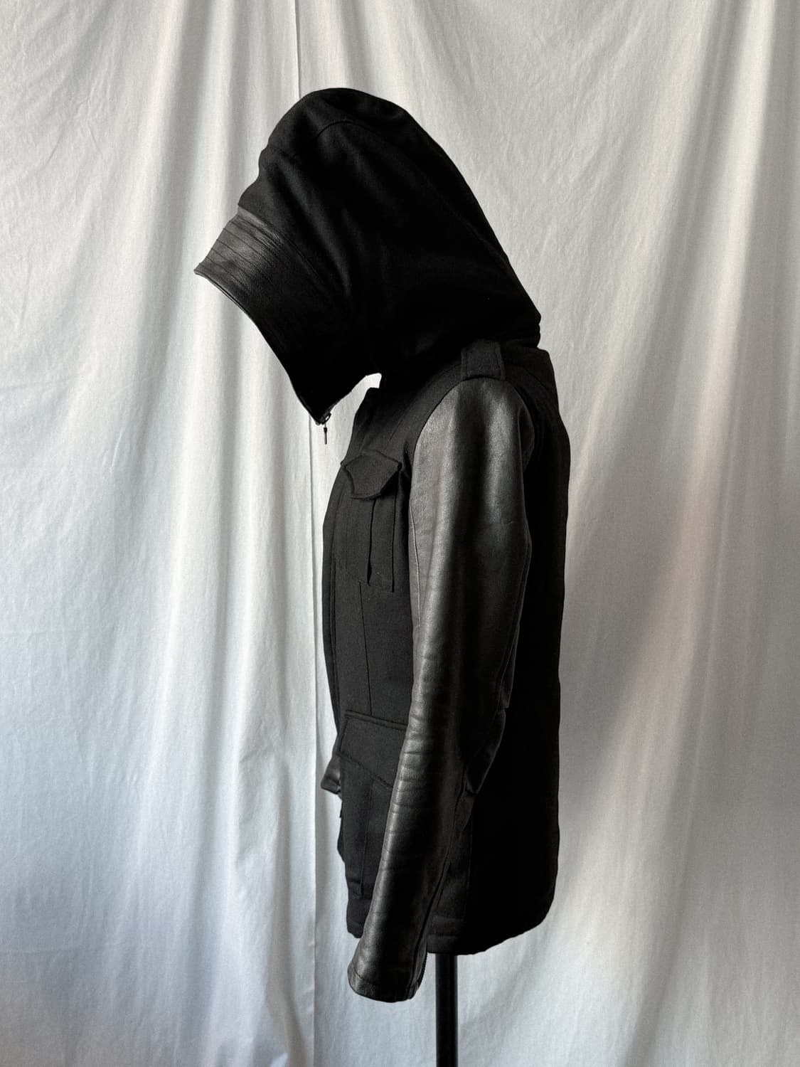 Isamu Katayama Backlash 후디드 레더 자켓 상품이미지3