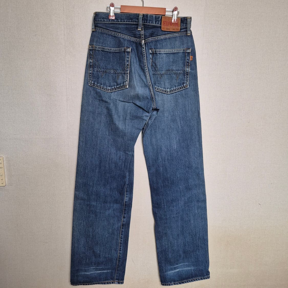 90's 에드윈 Edwin 505 복각 셀비지 데님팬츠 상품이미지4