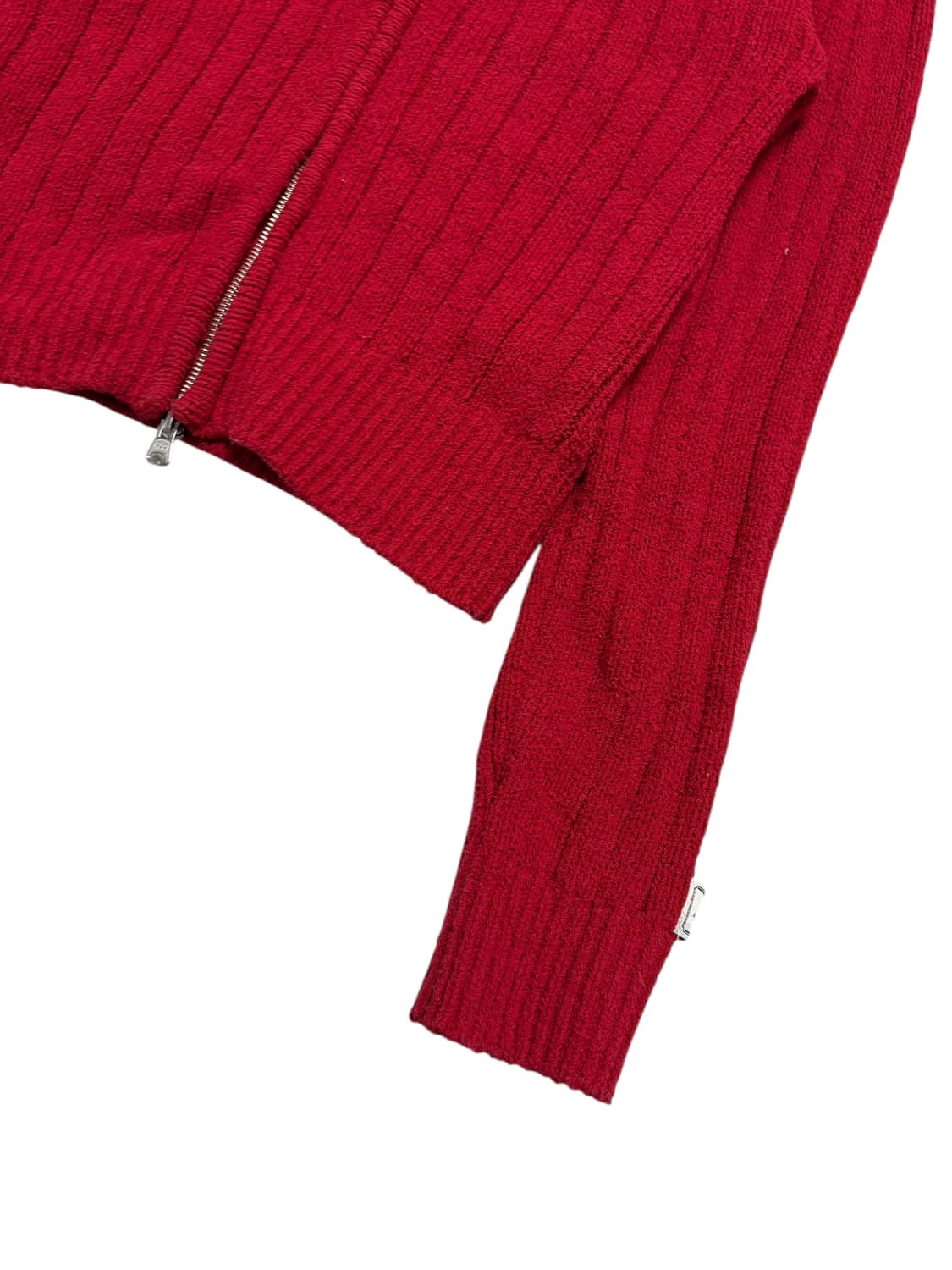 세터 니트 투웨이 집업 레드 상품이미지4