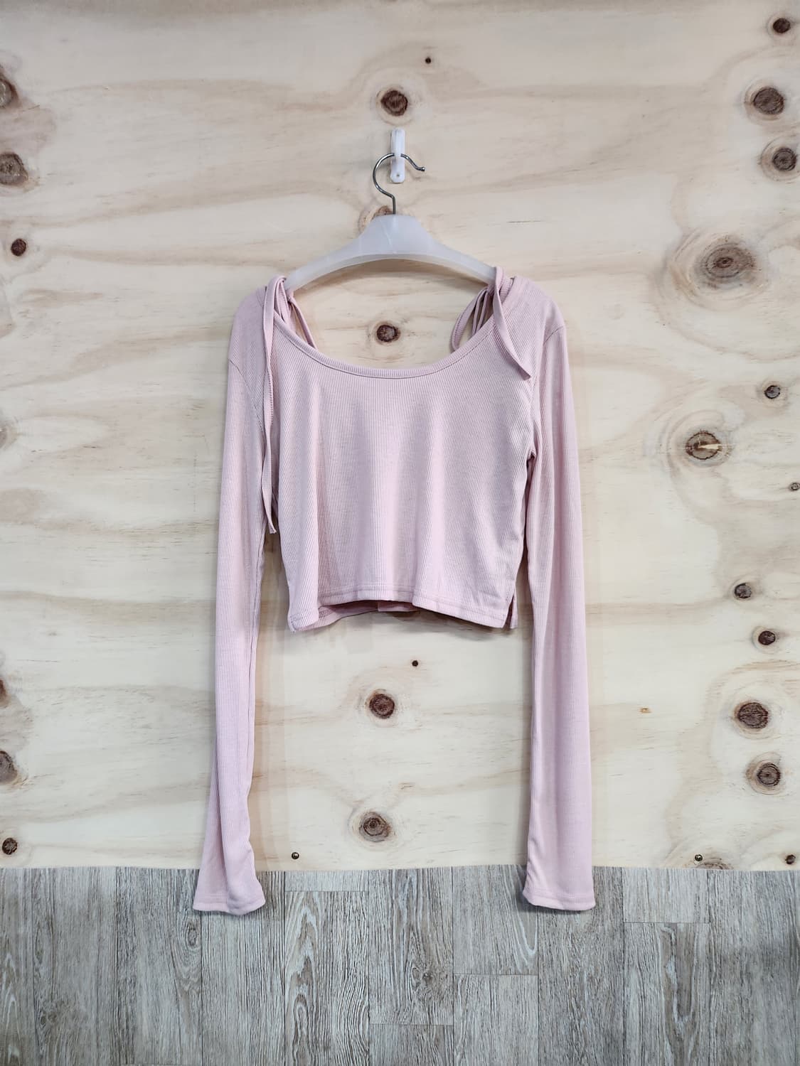 1168) 발레코어 크롭 긴팔티 상품이미지2