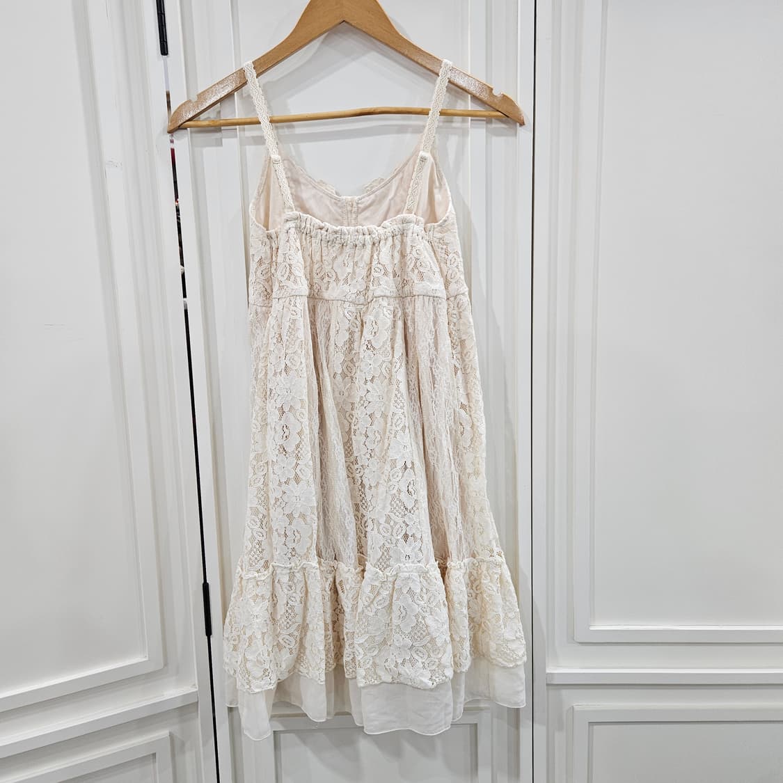 axes femme(엑시즈팜)아이보리 레이스 원피스 상품이미지7