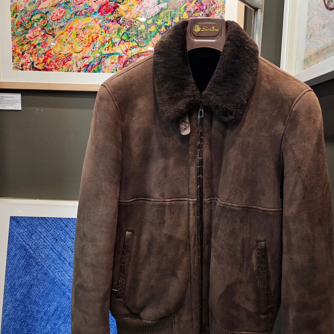 로로피아나 리얼 크록 풀 시어링 스웨이드 무스탕 상품이미지2