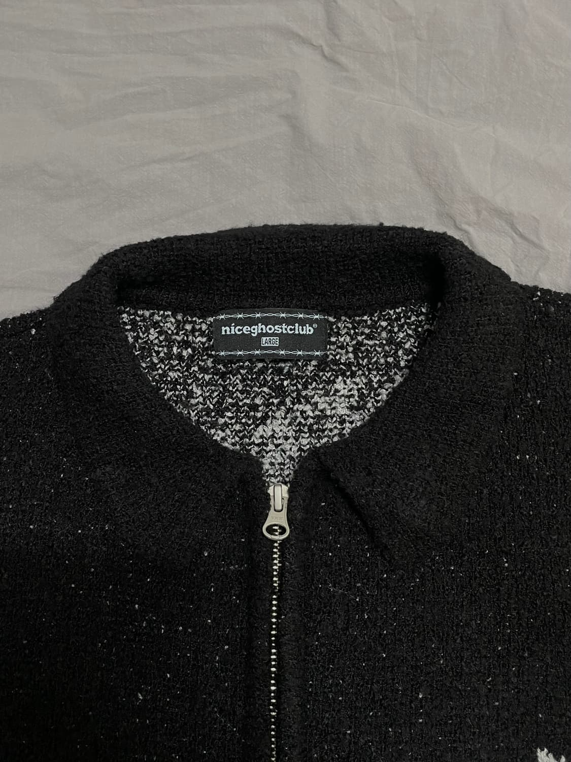 나이스고스트클럽 유니콘 부클 집업가디건 상품이미지3