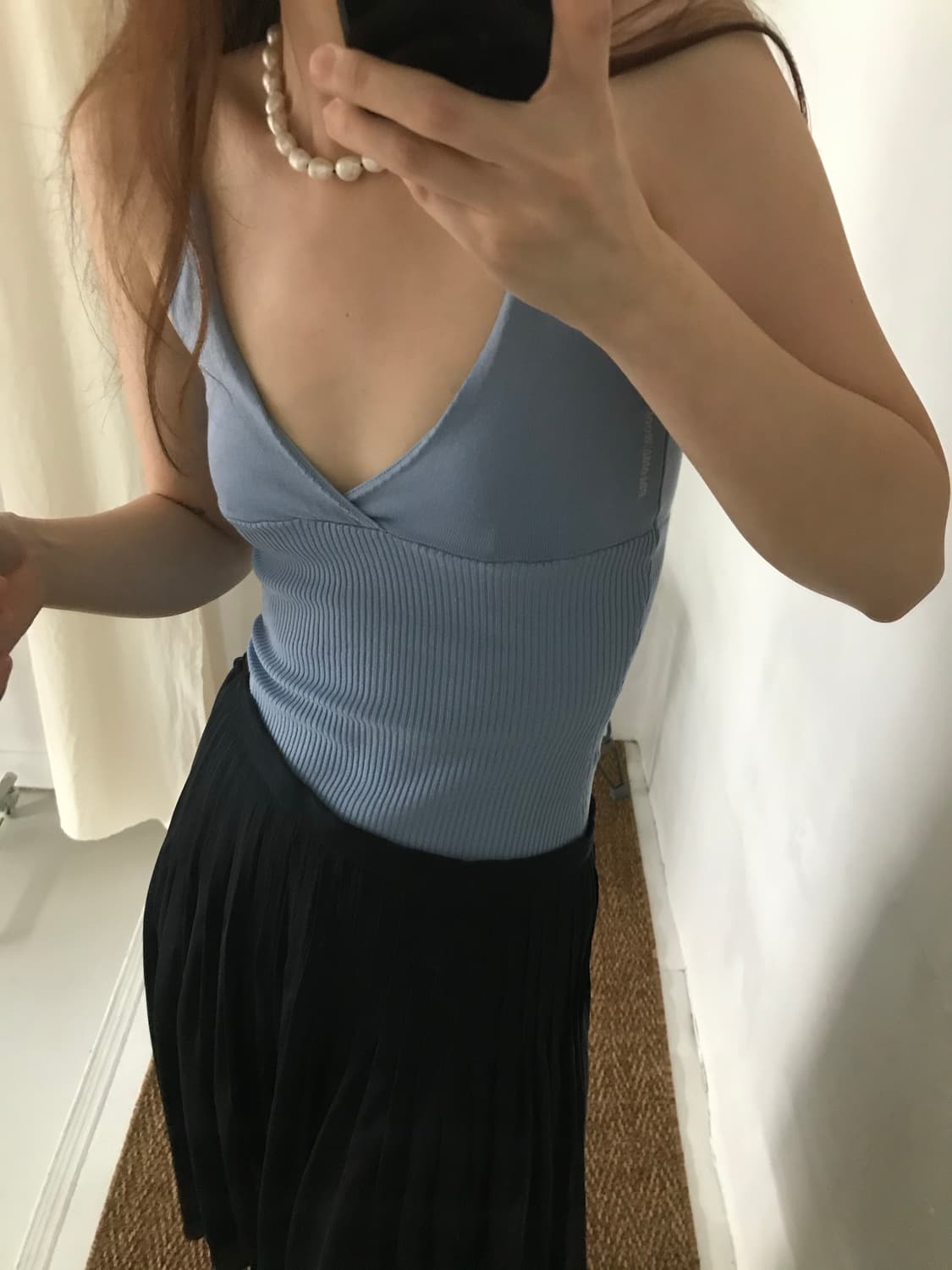 che knitted ribbed top 상품이미지7