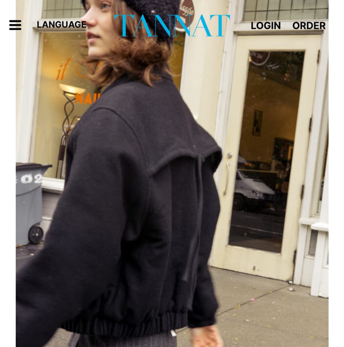 타낫 루프 울 점퍼 블랙 상품이미지1