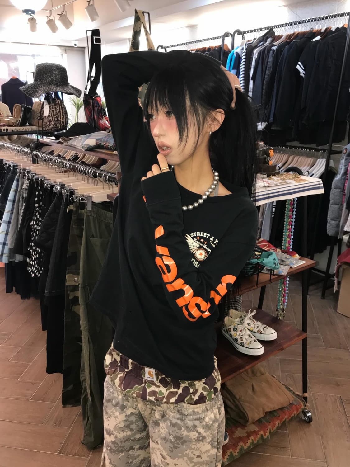 Vanson Logo printing L/S 상품이미지3