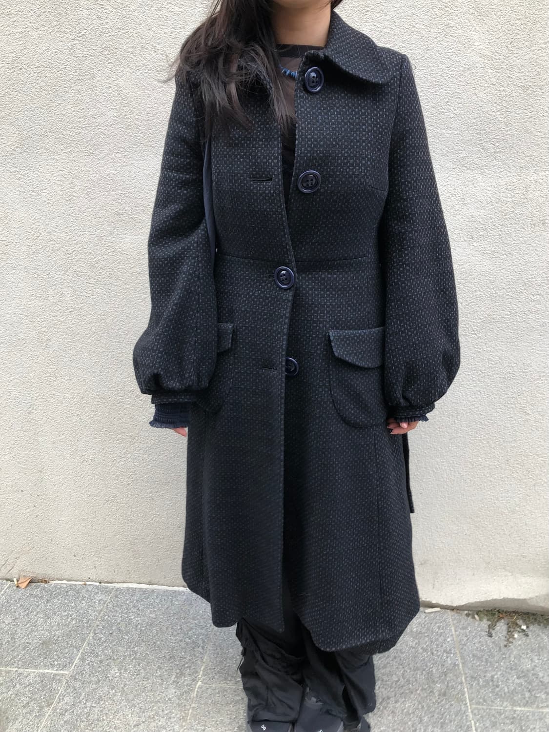 바움 운드 페르드가르텐 발마칸 트위드 울 코트 상품이미지3