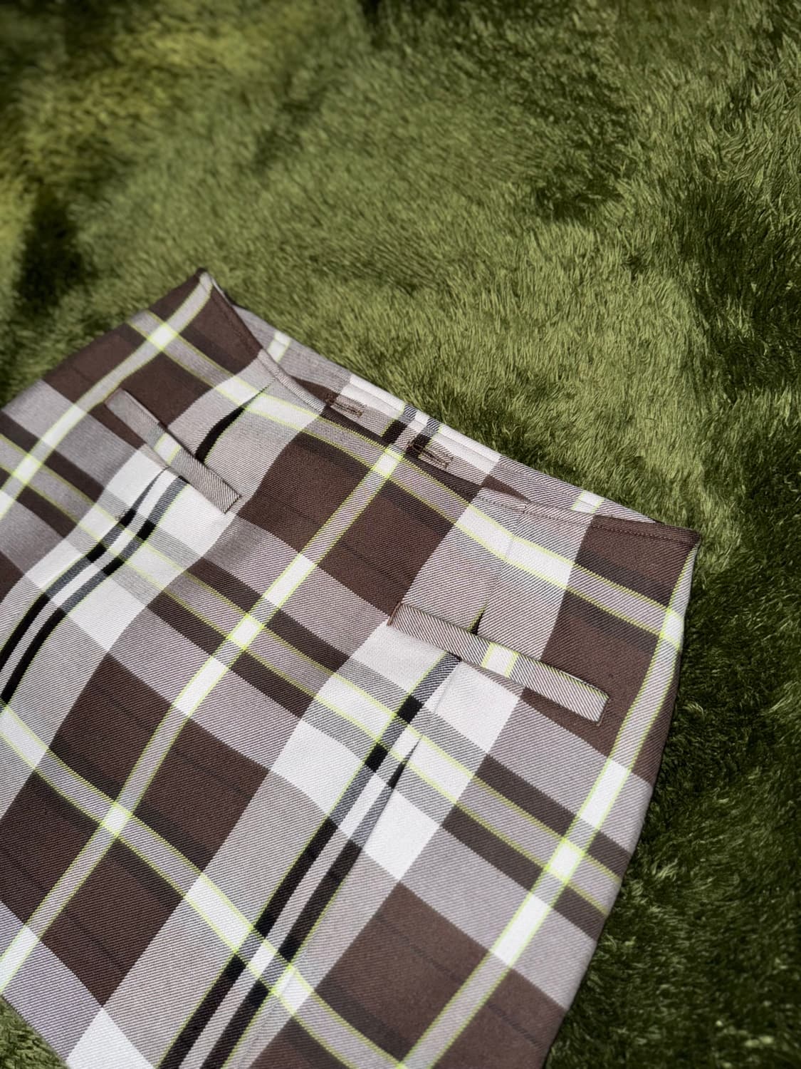 [M] 아디다스 X IVY PARK 플레이드 스커트 브라운 상품이미지9