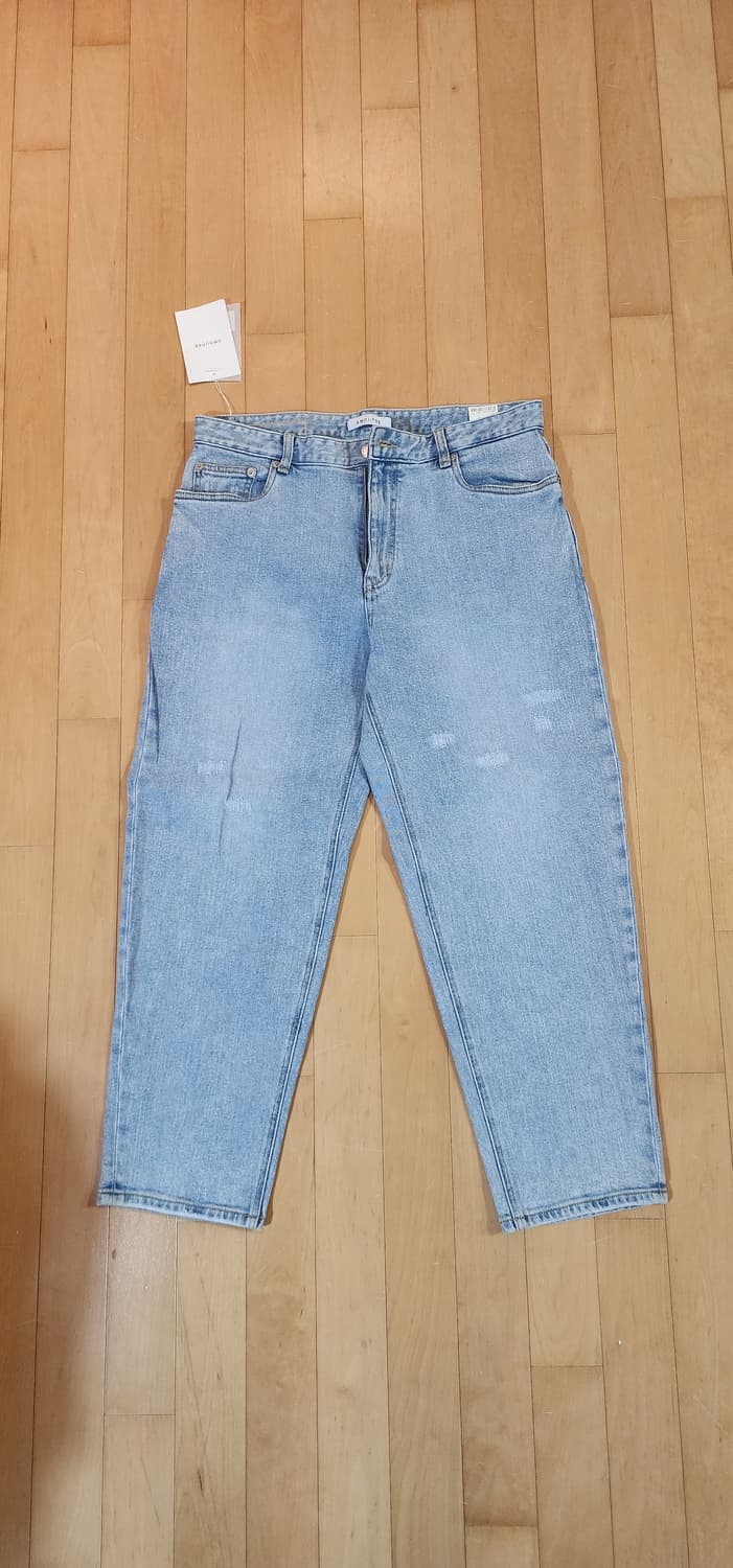 (새상품)아모프레 연청 테이퍼드 데님팬츠 34 상품이미지1