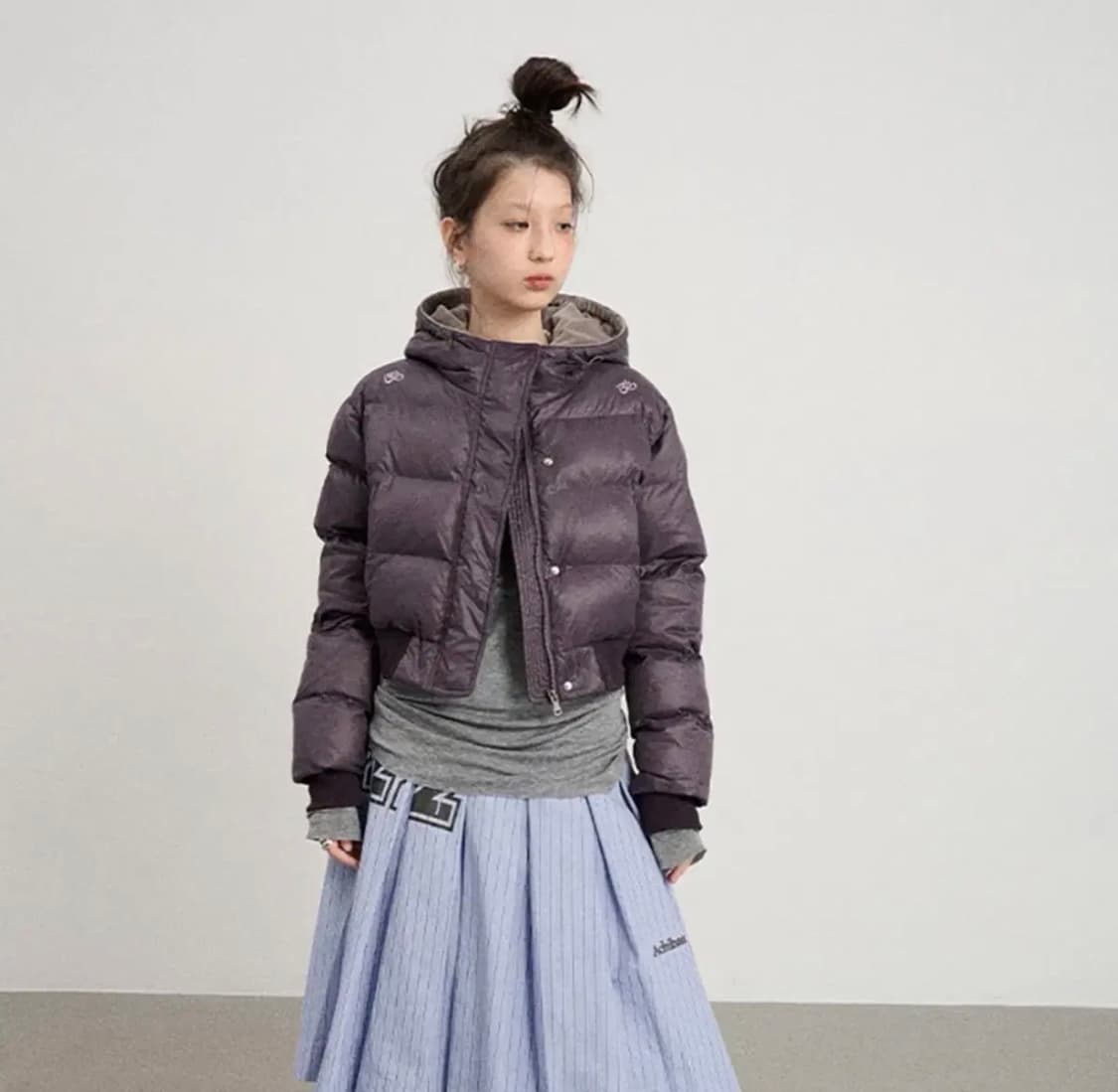 테스트메커니즘 achihara 숏패딩 퍼플 m 상품이미지2