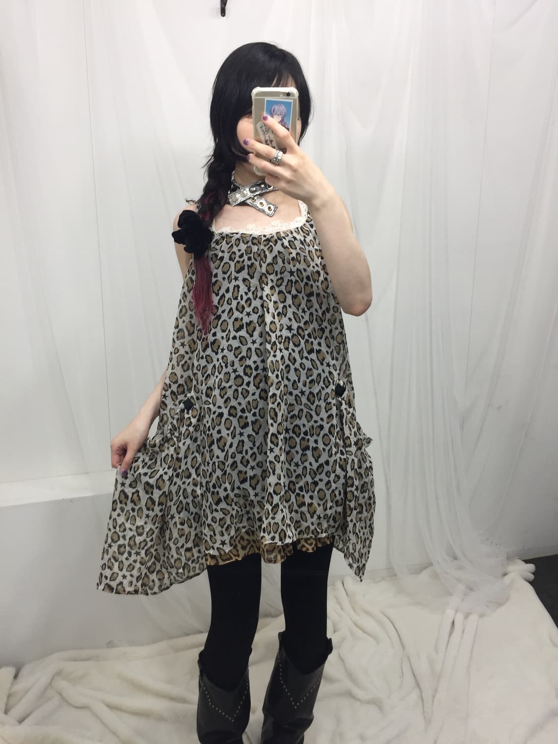 큐빅 포켓 호피 나시 원피스 🐆  상품이미지3