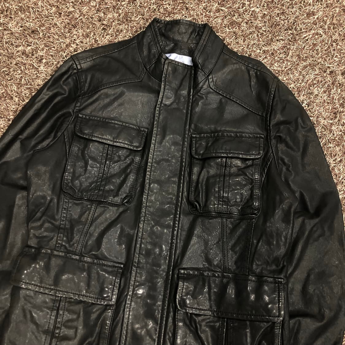 엠비오 양가죽 쿼드포켓 레더 가죽 자켓 상품이미지2