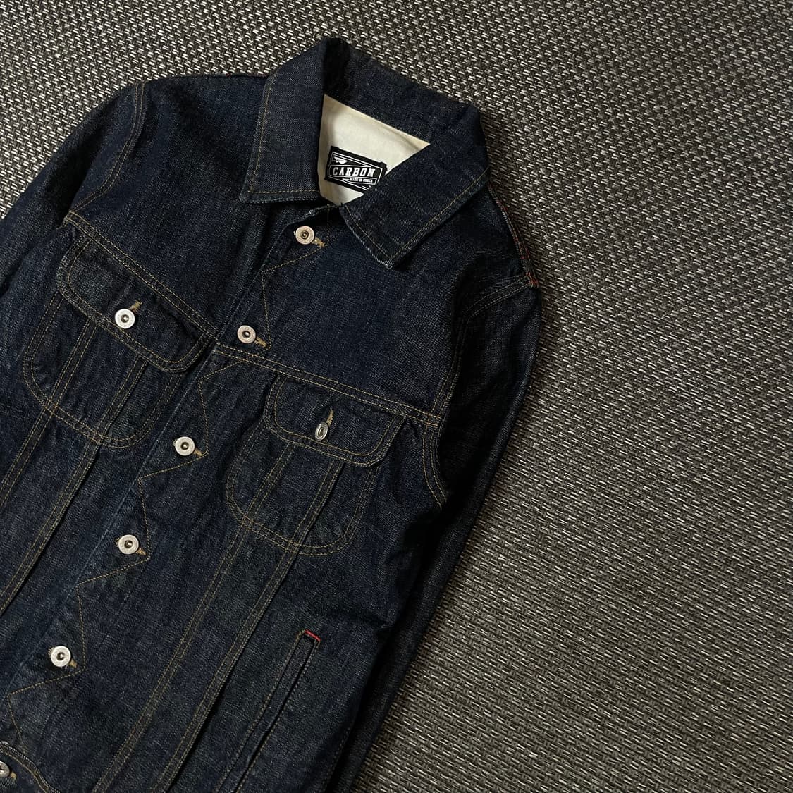 카본 진청 디테일 투포켓 데님 자켓 상품이미지4