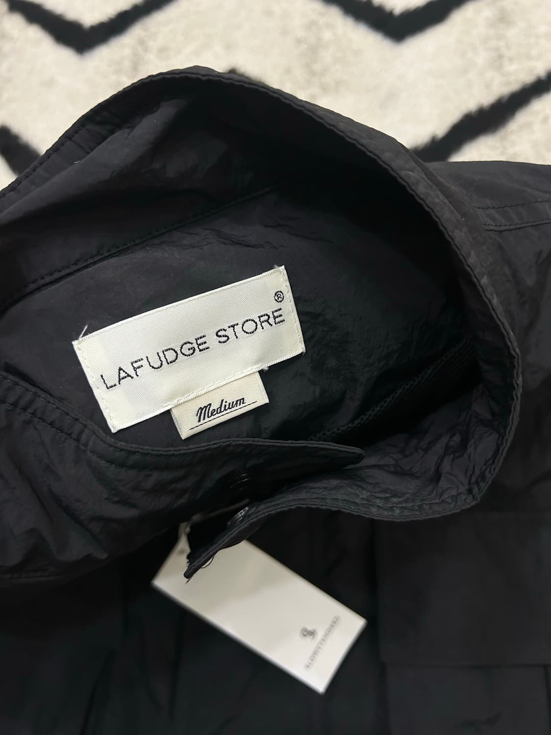 [M]라퍼지스토어 오버핏 2Way 바람막이/블랙 상품이미지4