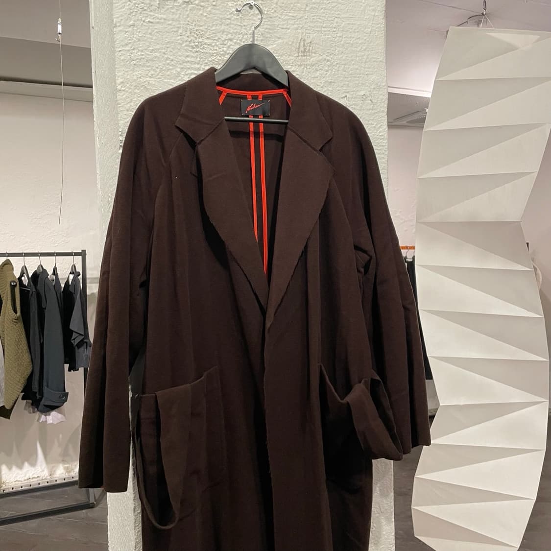 언유즈드 20aw 오버사이즈 로브 코트 상품이미지2