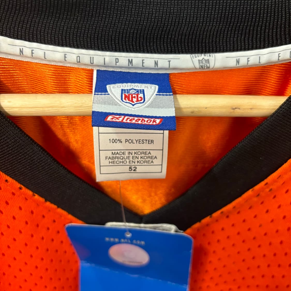 NFL X 리복 신시내티 뱅골스 오렌지 럭비져지 XL 상품이미지7
