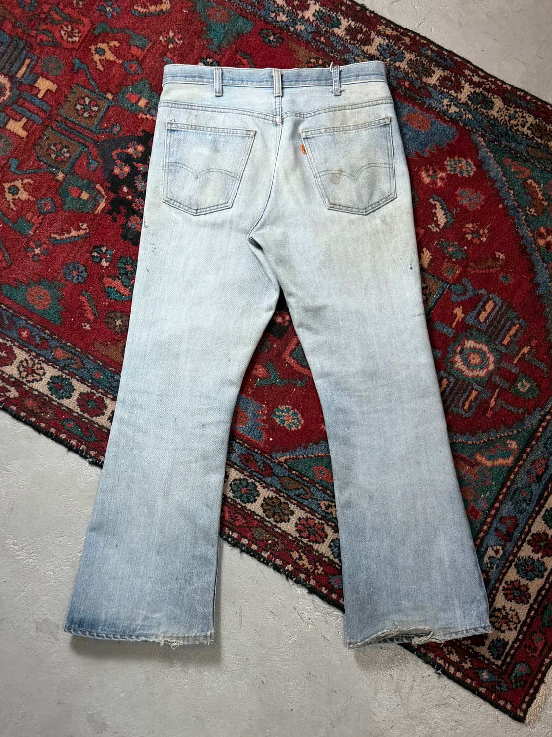 70's USA Made 빈티지 리바이스 646 벨바텀 부츠컷 오렌지탭 상품이미지4