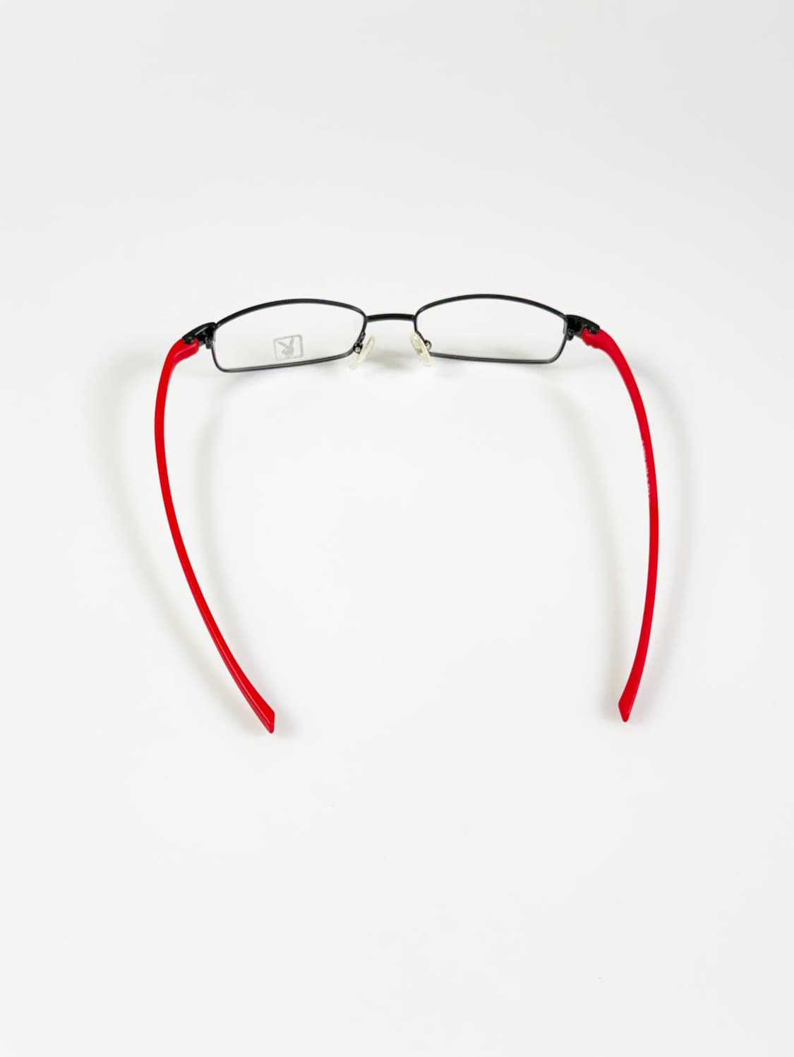 90s PLAYBOY 블랙 레드 메탈 슬림 스퀘어 빈티지 안경 상품이미지6