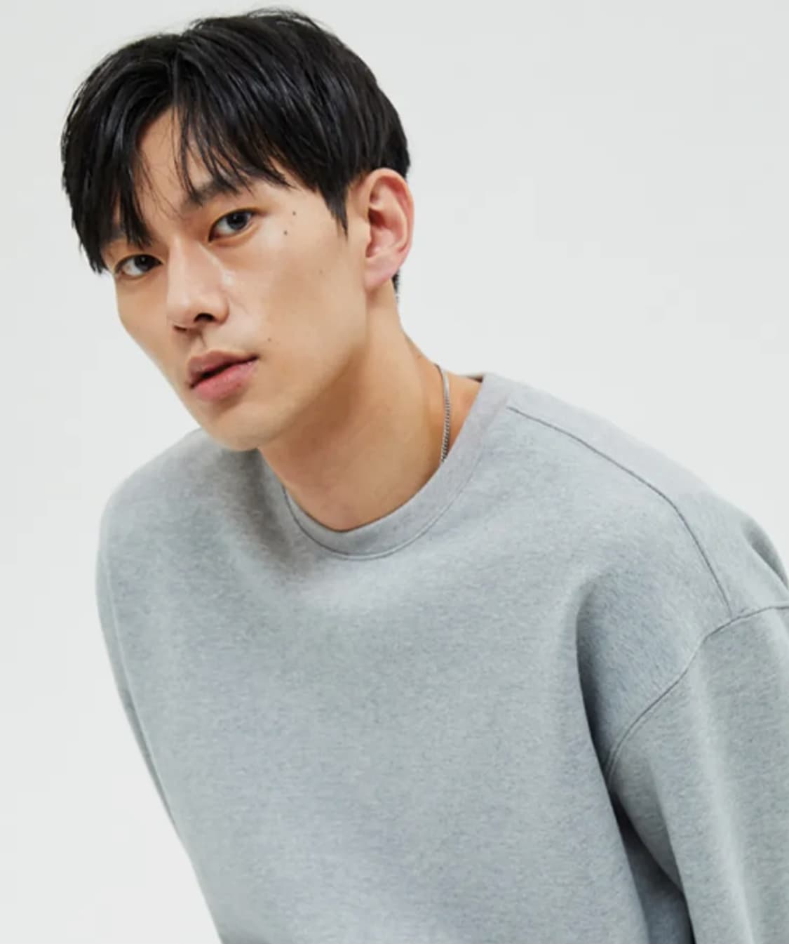 소버먼트 950g 그레이 세미오버 맨투맨 스웻셔츠 상품이미지1