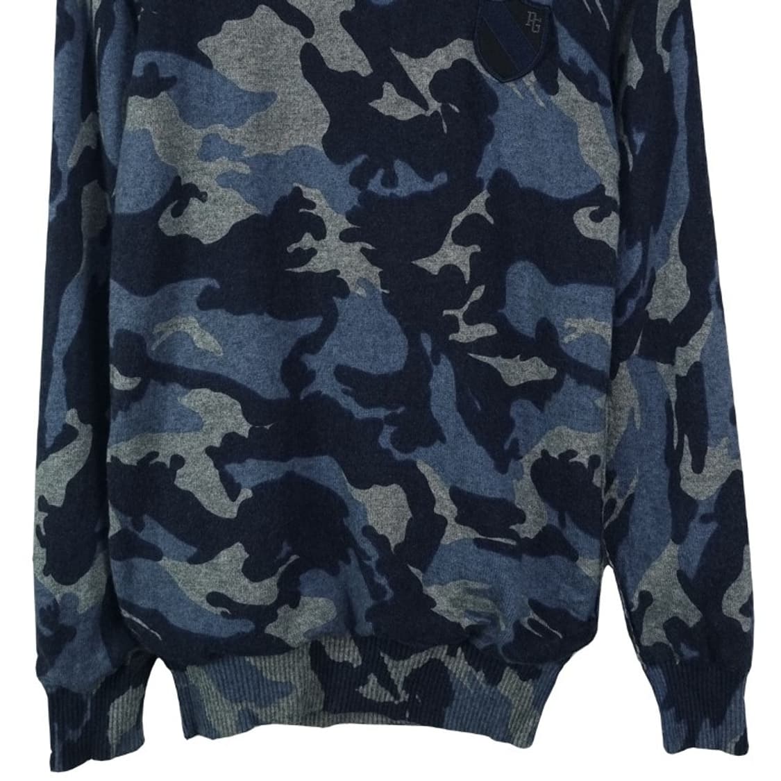 [파리게이츠] 블루 카모 패턴 골프 니트 M18638 상품이미지5