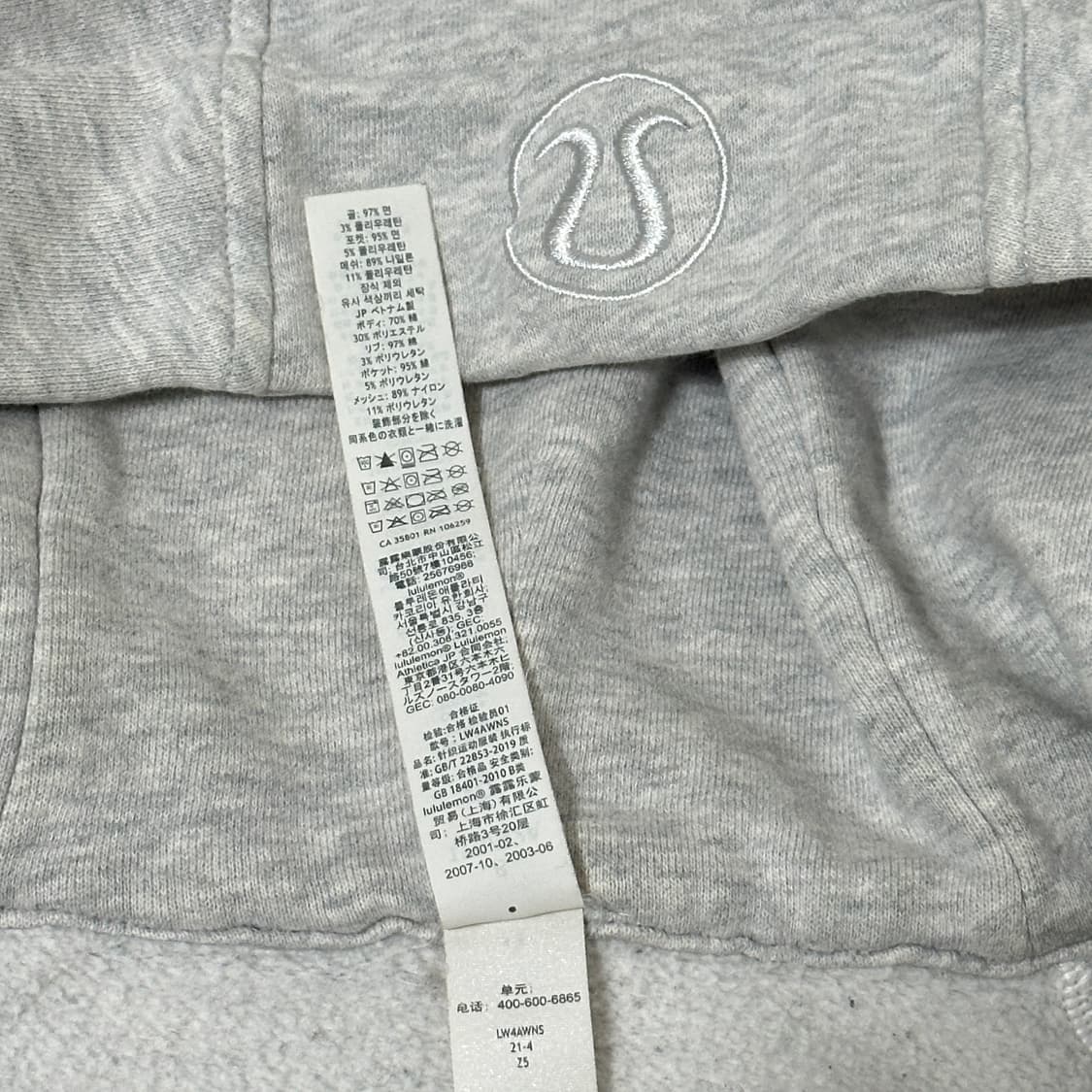 8 룰루레몬 후드집업 헤더 그레이 상품이미지4