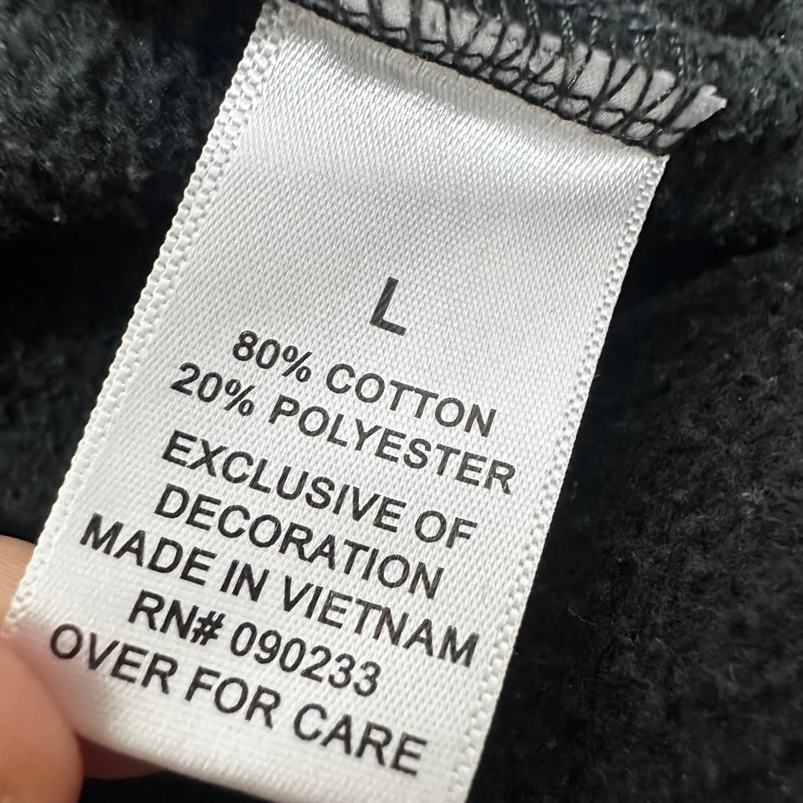 에센셜 기모 맨투맨 블랙 L 상품이미지8