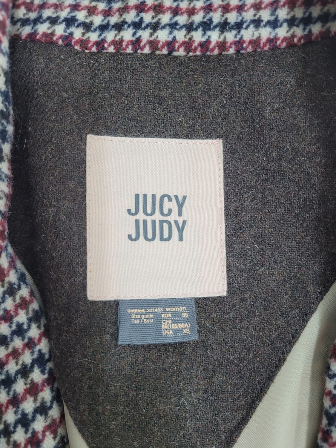 JUCYJUDY 쥬시쥬디 체크 싱글 자켓 / 여 85 상품이미지8