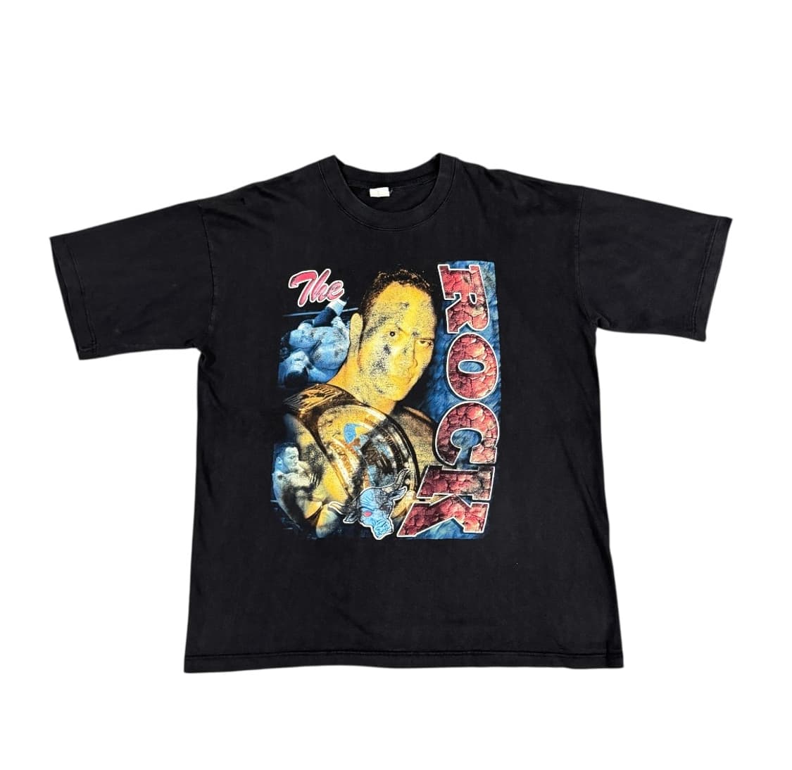 빈티지 90s WWF The Rock Raptee 더락 랩티셔츠 상품이미지1