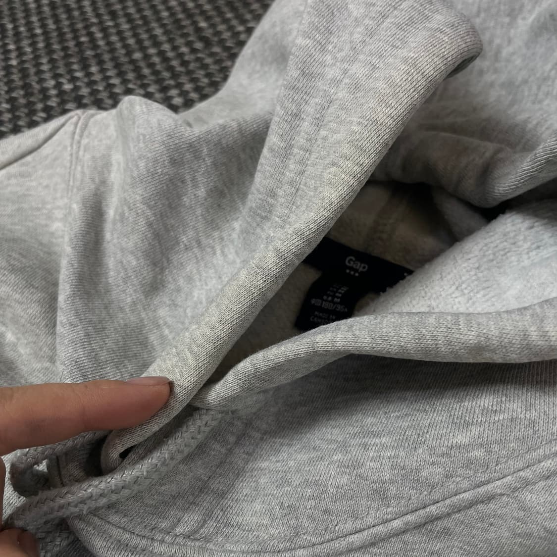 갭 그레이 빅로고 후드티 M 상품이미지6